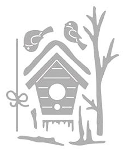 RAYHER 60272000 Die Set- Bird in Winter 7 x 8 10 Steel Silver 17 x 10 x 0.1 cm