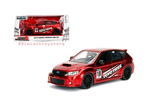 DIECAST 1-24 W-B - Metals - JDM Tuners - 2012 Subaru Impreza WRX STI -RED- 30389-MJ by JADA