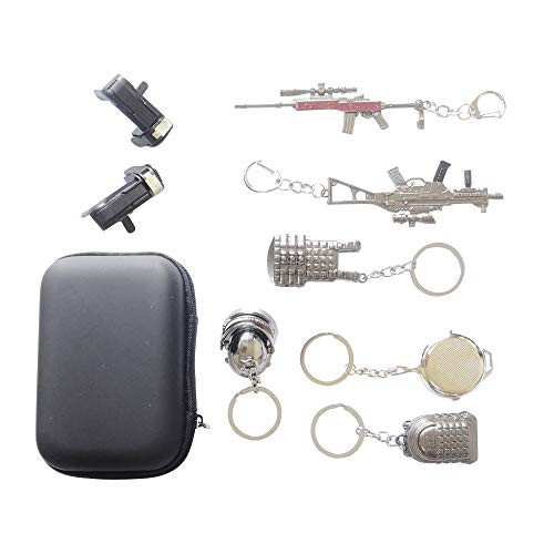 PUBG Mobile Controller Kit [6 Keychains+2 triggers] - Fort-Nite Mobile Controller,Azlink PUBG L1R1 Mobile Trigger Pubg Mobile Joysticks for Battle Royale Games(Mini14+UMP9)