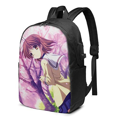 Nagisa Furukawa 17 Inch Backpack CLANNAD Computer Backpack School Bag Nagisa Furukawa 17 Inch Backpack CLANNAD Computer Backpack School Bag