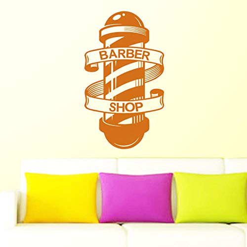 zrisic Wall Stickers Man Barber Shop Wall Decal Name Chop Bread Decal Haircut Shavers Vinyl Wall Art Decor O 34x58cm