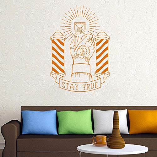zrisic Wall Stickers Barber Shop Wall Decal Chop Bread Decal Haircut Shavers Vinyl Wall Art Decor O 58x84cm