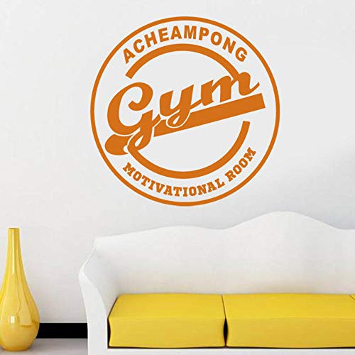 zrisic Wall Stickers Gym Wall Decal Fitness Body-Building Vinyl Wall Decor Wall Art Mural Gym Sticker O 56x56cm