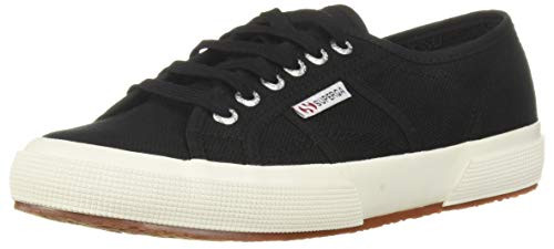 Superga womens 2750 Cotu Classic Sneaker Black-White 7 US