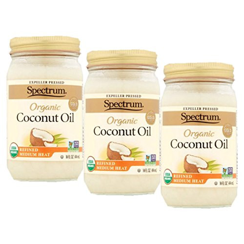 Spectrum Refined Organic Coconut Oil -- 14 fl oz - Pack of 3-