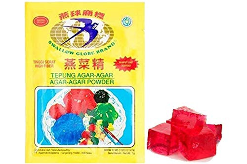 Swallow Globe Brand Agar Agar Powder Red Color -Bubuk Agar Agar warna merah- 1oz -7g- -Pack of 24-