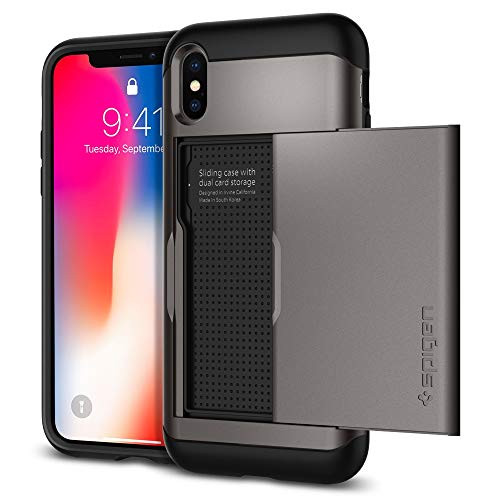 Spigen Slim Armor CS Designed for Apple iPhone Xs Case (2018) / Designed for Apple iPhone X Case (2017) - Gunmetal