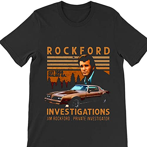 The Rockford Files Shirt The Rockford Files T-Shirt Vintage Movies Tee Gift VS2304215 -Black-L-