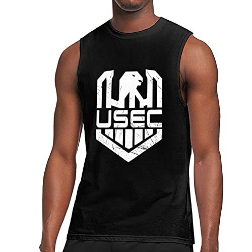 Xinshangshangmao Escape from Tarkov Usec Tank Top Sleeveless T-Shirt Mens Fashion Vests Black