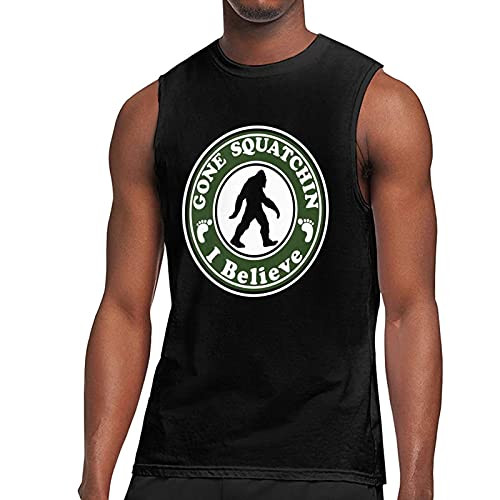 Xinshangshangmao Bigfoot Gone Sasquatch Tank Top Tanks Mens Novel Tank Black