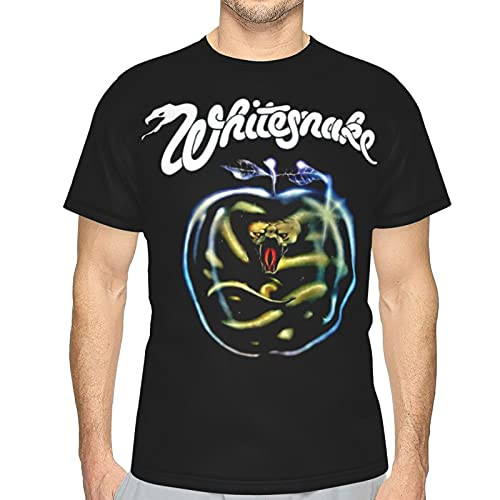 Whitesnake Deep Purple Album T Shirt Mens Short Sleeves Shirt Graphic Sports Shirts Top