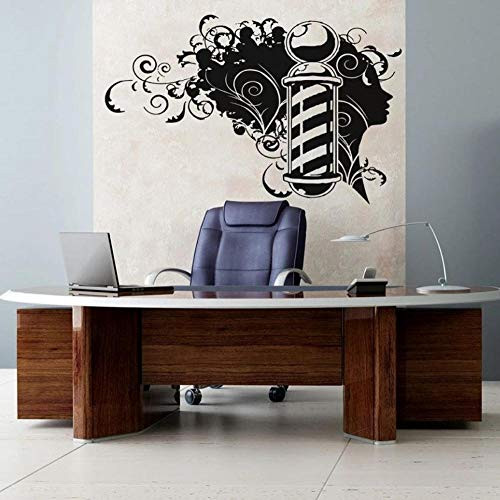 Wall Stickers Barber Shop Style Vinyl Wall Stickers Hair Salon Salon Decorative Wall Decals Window Display Art Deco Decals 55x42cm y8