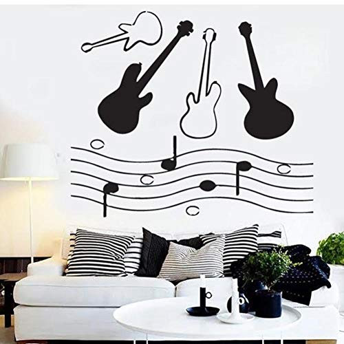 Wall Stickers Guitar Notes Vinyl Decal Sheet Music Vinyl Window Stickers Musical Room Guitar Studio Interior Decor Bedroom Art Mural 42X48 cm Y8 Wall Stickers Guitar Notes Vinyl Decal Sheet Music Vinyl Window Stickers Musical Room Guitar Studio Interior Decor Bedroom Art Mural 42X48 cm Y8