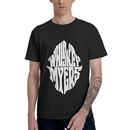 Whiskey Myers Logo T-Shirt Men Short Sleeves Shirt Classic Graphic T Shirt Crewneck Top Black