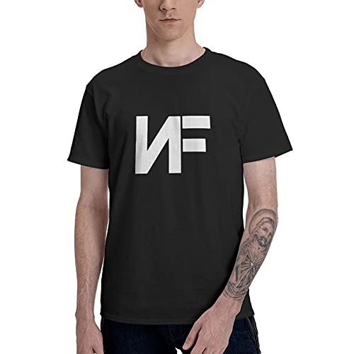 Nf Rapper Logo T-Shirt Men Short Sleeves Shirt Classic Casual Tops Crewneck Top Black Nf Rapper Logo T-Shirt Men Short Sleeves Shirt Classic Casual Tops Crewneck Top Black