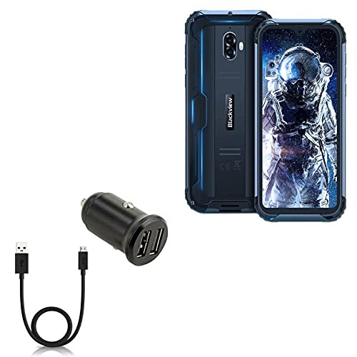 Car Charger for Blackview BV5900 -Car Charger by BoxWave- - Minimus Car Charger with DirectSync Cable, Tiny Small Minimal Compact Dual Car Charger for Blackview BV5900 - Jet Black Car Charger for Blackview BV5900 -Car Charger by BoxWave- - Minimus Car Charger with DirectSync Cable, Tiny Small Minimal Compact Dual Car Charger for Blackview BV5900 - Jet Black