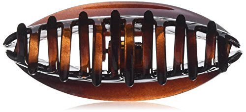 Caravan Celluloid Acetate Diamond Design Tortoise Shell Hair Clip, 0.5 Ounce