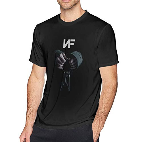 Nf Rapper T Shirt Men's Crewneck Cotton T Shirt Short Sleeve Tee Tops for Boys' Black Nf Rapper T Shirt Men's Crewneck Cotton T Shirt Short Sleeve Tee Tops for Boys' Black