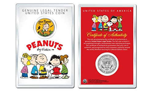 Peanuts Great Pumpkin Linus Official JFK Half Dollar U.S. Coin in Premium Holder