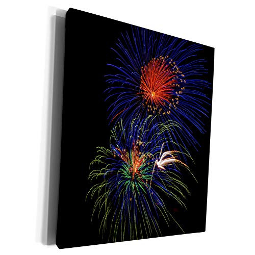 3dRose Danita Delimont - Jaynes Gallery - Fireworks - USA, Colorado, Frisco, Dillon Reservoir. Fireworks display, July 4th. - Museum Grade Canvas Wrap -cw-190712-1-