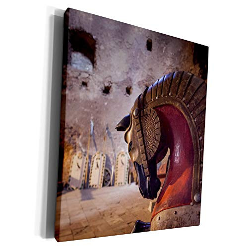 3dRose Danita Delimont - Castles - Romania, Transylvania, Corvin Castle, armor display - Museum Grade Canvas Wrap -cw-227876-1-