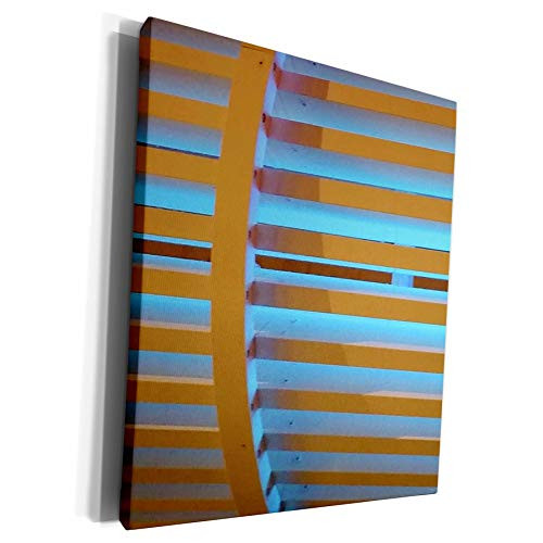 3dRose Abstract Cruise Ships Railing - Image of Closeup Of Railing With LED Lighting - Museum Grade Canvas Wrap -cw-255356-1-