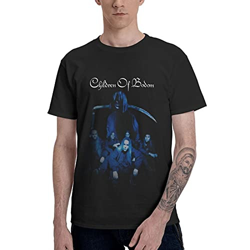 Wosenxiaodian Children of Bodom T-Shirt Cotton Short Sleeve Shirt Casual Graphic Shirt Top Tees for Mens Black Wosenxiaodian Children of Bodom T-Shirt Cotton Short Sleeve Shirt Casual Graphic Shirt Top Tees for Mens Black