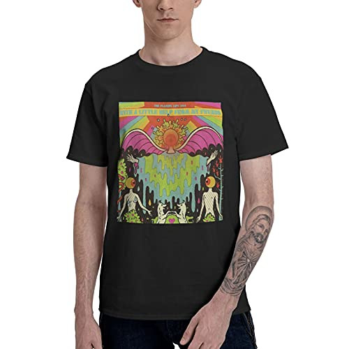 Wosenxiaodian The Flaming Lips T-Shirt Cotton Short Sleeve Shirt Casual Crew Neck T Shirts Top Tees for Men Black Wosenxiaodian The Flaming Lips T-Shirt Cotton Short Sleeve Shirt Casual Crew Neck T Shirts Top Tees for Men Black