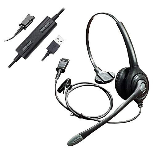 Factory Essentials HD251QD with U10 - Mono headset with USB-A Adapter. Comparable to Plantronics SupraPlus HW251 with DA45. Works with Phones and PC
