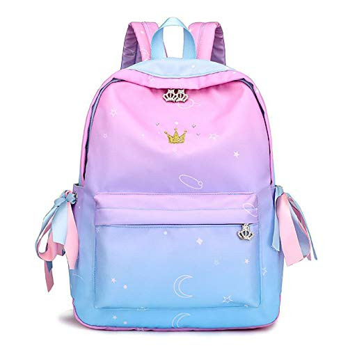 Girl Backpack Color Backpack Nylon Material Suitable for School bag School Backpack KEBEIXUAN Casual Backpack -B-