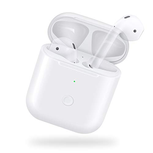 Wireless AirPods Charging Case Replacement, Compatible for Air pods 1 2 with Bluetooth Sync Pairing Button,AirPods Charger case Without Airpods