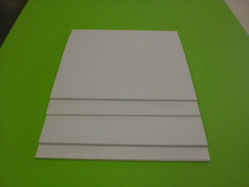 White Polystyrene 12" X 24" X .080" Plastic Sheet Styrene Pack of 4