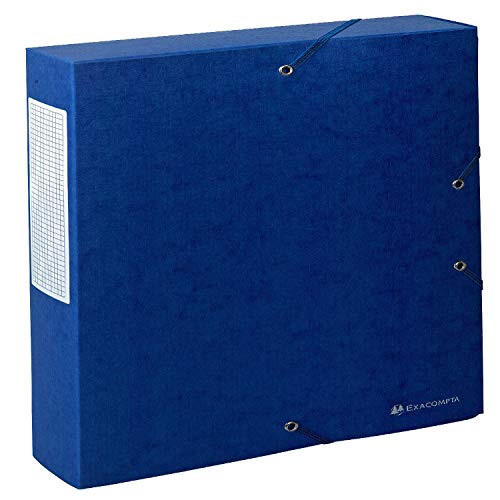 Exacompta Scotten Filing Box, 600 gsm, 60 mm Spine, A4 - Blue