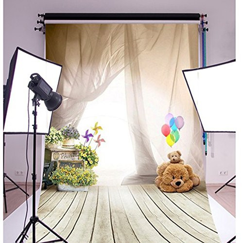 3x5ft Bear Ballon Wooden Floor Children Photography Backdrop Background Photo Studio Props 3x5ft Bear Ballon Wooden Floor Children Photography Backdrop Background Photo Studio Props