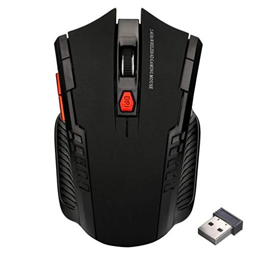 Mini Mouse 2.4GHz Wireless Optical Gaming Mouse Wireless Mice for PC Notebook Desktop Gaming Laptops Computer Mouse Gamer -Black-