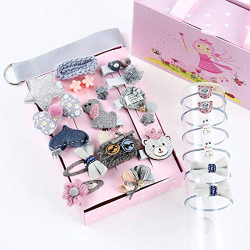 N\C Korean Girl's Headdress Gift Box Set Clip Baby Hairpin Children's Hair Accessories Crown Girl Hairpin Head Rope Rubber Band