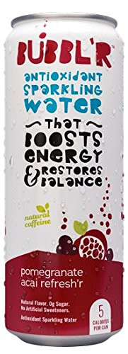 BUBBL'R Antioxidant Sparkling Water, Pomegranate Acai, 144 Fluid Ounce