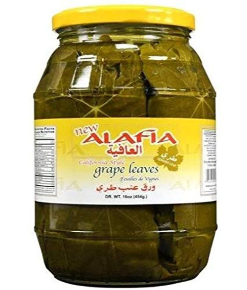 California Style Grape Leaves -alafia- 2lb jar, DR.WT. 16oz