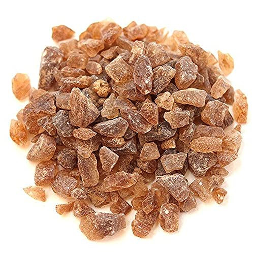 NY SPICE SHOP Brown Rock Crystals Sugar  1 lbs. -Pound- Natural Crystalized Sugar  Premium Rock Sugar for Tea Coffee,  and  Baking  Rock Candy  Sugar Candy - Clear Brown Rock  Fast and Quick Dissolve