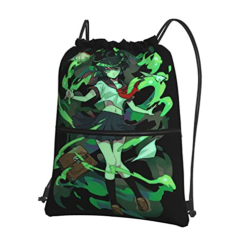 One Punch Man Jigoku No Fubuki Anime Unisex Drawstring Backpack Zipper Bag Sport Backpack Gym Bags