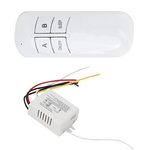 8-15m Wall Remote Switch Receiver Transmitter, Wireless Wall Remote Switch, Lamp ON/OFF 220V 2 Ways for Remote Controlling Replacement