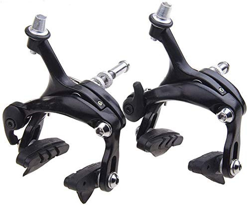 Tongli Brakes 1 Pair Road Bike V Shape Mechanical Dual-Pivot Arm Pliers Brake Calipers C Brake Parts Equipment Front  and  Rear with Brake Pads -39-50mm-