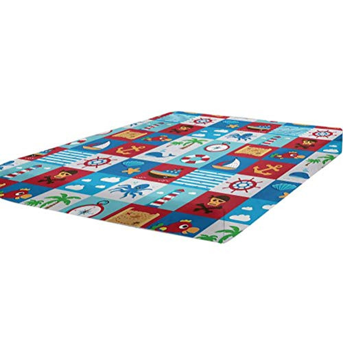 LCGGDB Kids Fitted Sheet Twin Size,Cartoon Style Nautical Icons and Animals Maritime Sea Life Pirates Joyful Collection Soft Brushed Microfiber - Deep Pockets,1 Bed Fitted Sheet Only,Multicolor