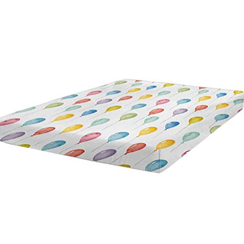 LCGGDB Kids Bedding Fitted Sheet Twin Size,Festival Entertainment Carnival Theme Flying Balloons Watercolors Celebration Surprise Soft Decorative Fabric Bedding All-Round Elastic Pocket,Multicolor LCGGDB Kids Bedding Fitted Sheet Twin Size,Festival Entertainment Carnival Theme Flying Balloons Watercolors Celebration Surprise Soft Decorative Fabric Bedding All-Round Elastic Pocket,Multicolor