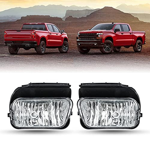 Fog Lights Compatible with Chevy Silverado All Models 1500/ 2500/ 3500 2003 2004 2005 2006 2007 Avalanche 2002 2003 2004 2005 2006 Replaces Part Numbers 15190983 116-02358R