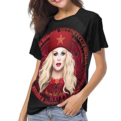 Katya Zamolodchikova Baseball Shirt Woman Unique Crew Neck Short Sleeves Tees Top Black