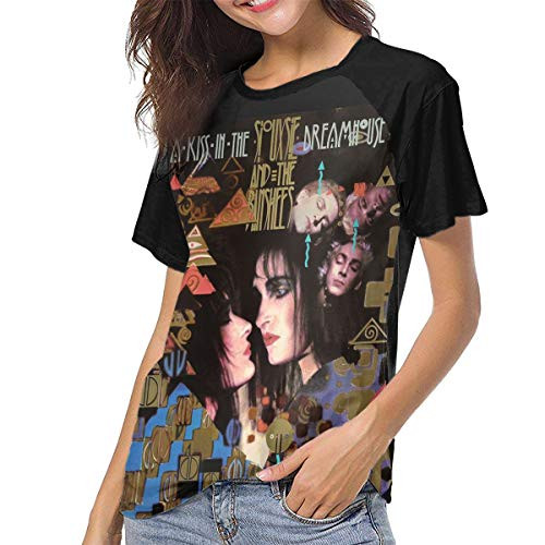 Siouxsie and The Banshees Baseball Shirt Woman Unique Crew Neck Short Sleeves Tee Shirt Top Black