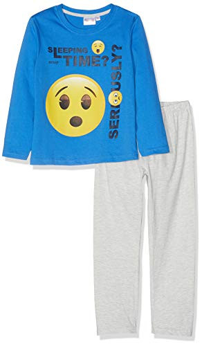 emoji Boys Pyjama Set Long Sleeve - 5-6 Years - Blue