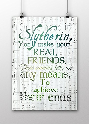 Harry Potter Poster, Slytherin Wall Decor, Harry Potter Magical Document Art Print, Hogwarts School, Music Notebook, A3 size -297mm x 420mm / 11.69x16.53 inches-
