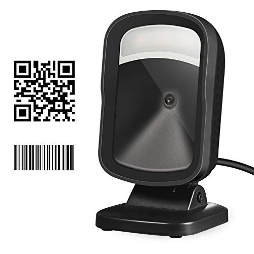 Trohestar 2D Desktop Barcode Scanner QR Bar Code Scanner Wired Bar Code Reader for Retail Store Supermarket